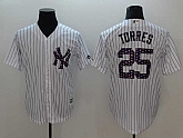 Yankees 25 Gleyber Torres White 2018 Stars & Stripes Cool Base Stitched Baseball Jerseys,baseball caps,new era cap wholesale,wholesale hats